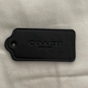 Coach leather hang tag